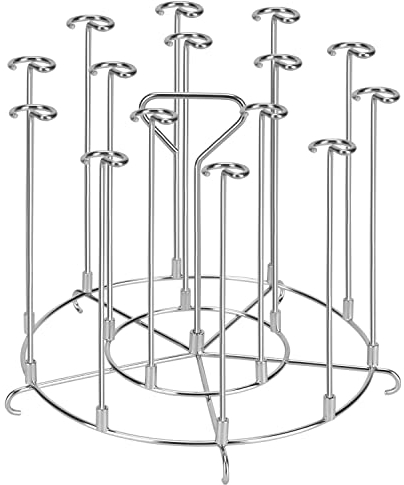 Belle Vous Support à Brochettes pour Friteuse sans Huile - L21 x H16 cm - Accessoire Air Fryer en Inox Compatible avec la Plupart des Friteuse Air Chaud 7,57 L ou Autocuiseurs - Grilles à Brochettes