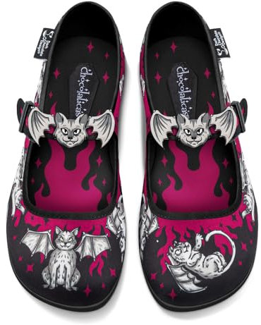 Hot Chocolate Design Chocolaticas The Gargoyle Cats Women's Mary Jane Flat Multicoloured HCD 38