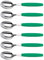 6er Set Giesser Messer Besteck Made in Germany - Löffel Esslöffel Suppenlöffel groß - ideal für Camping Rostfreier Edelstahl, ergonomischer Griff - Made in Germany - Grün