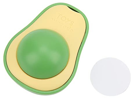 Tyenaza Palla di Erba Gatta a Forma di Avocado, Giocattolo a Forma di Palla Interattiva Girevole per La Pulizia dei Denti per Interni