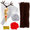 BETESSIN 600pcs Pfeifenreiniger zum Basteln Braun Spitztüten Transpanrent Pfeifenputzer Set Rentier Süßigkeiten Tüten Klein Chenilledraht Weihnachten Basteln mit Wackelaugen Pompons für Bonbons Kekse