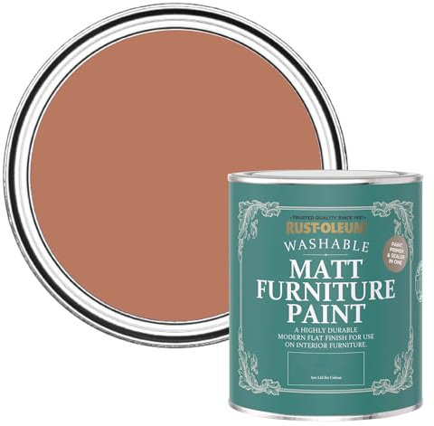 Rust-Oleum Red Furniture Paint in Matt Finish - Siena 750ml