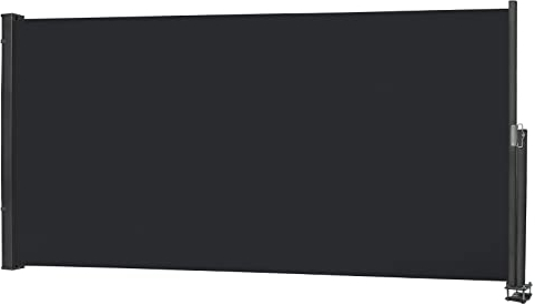 FIVMEN Toldo Lateral Retráctil 140 x 300 cm Protección Visual para Balcón Pared Lateral Pantalla de Privacidad Protector Solar a Prueba de Viento para Balcón Terraza Jardín, Antracita