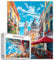 Puzzle 1000 Teile für Erwachsene, Spanien, Madrid, Landschaftspuzzle, herausforderndes Puzzle, perfekt für Spielabende, DIY-Wanddekoration, Straßenkunst, bunte Stadtansicht 68,6 x 50,8 cm