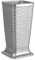 AC - Paragüero de plástico - Modelo Wind - Soporte para Paraguas Cuadrado para Entrada de oficinas, Negocios, hogar - Fabricado en España - 51,5 x 26 x 26 cm - Plata