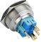 HBTSPJNT 30mm Push Button Switch Momentary ON Off 1NO1NC SPST Waterproof Power Ring Switch with Connector Wire(Ring LED,12V)