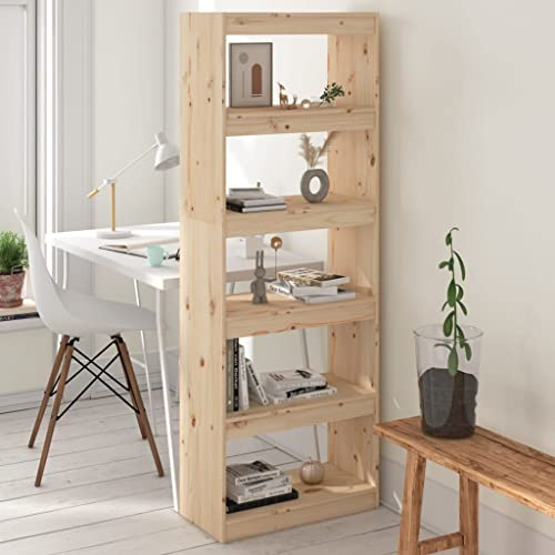 LXYZWRW Regal Bücherschrank Raumteiler 60x30x167,5cm Massivholz Kiefer Bücherregale & Standregale
