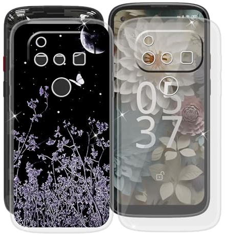 KJYFOANI Cover per Unihertz Jelly Max, Custodia TPU in Silicone Flessibile Morbida e Sottile, Trasparente Antiurto Morbido Bumper Protettiva Case per Unihertz Jelly Max (5.05) - [2 Pezzis]