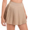 Timuspo Rock mit Hose Activewear Hosenrock kurz Laufröcke Lässig Minirock Damen Plissee Sommerrock Khaki M