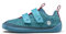 Affenzahn Barfußschuh Knit Happy mit Klettverschluss, Vegan, rutschfest, Flexibel, Reflektierend, besonders leicht in Größe 21-32 Hai - Petrol