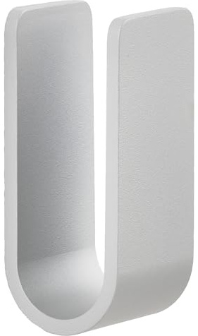 Zone Denmark Ume Wandhaken zum Schrauben - Dezenter Handtuchhaken, Kleiderhaken oder Haken für Badaccessoires - Inkl. Schrauben und Dübel - 3,5 x 3,4 x 8 cm - 1 Stück - Soft Grey (Grau)