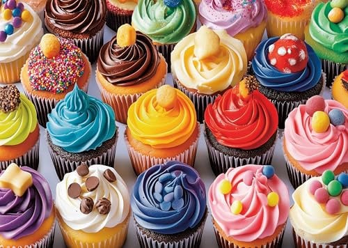 AveJoys Jigsaw Puzzles for Adults 1000 Piece Cream Cupcakes 27.56 x 19.69 Inch Jigsaw Puzzle for Adults Educational Game 1000 Pieces Puzzles for Adult
