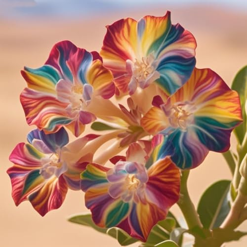 Wüstenrose Rhizome/Adenium obesum-Mehrjährig winterhart,Herbstpflanzung für Frühlingsschönheit-1 Rhizome-E
