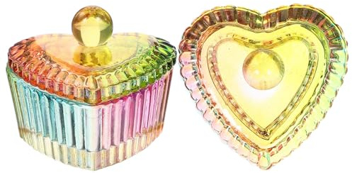 MALUGOGO Vaso de Cristal para Manicura 2 Piezas Tapa, Recipiente para Líquido Monómero, Taza Decorativa Multifunción para Uñas Profesionales, Suministros de Salón y Arte de Uñas