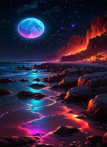 Puzzle 3000 Teile Erwachsene Moon River 122 x 81 cm, Impossible Game, Herausforderndes Rätsel Pädagogisches Spielzeug, Puzzlespiele für Die Ganze Familie, Als Geschenk und Wanddekoration