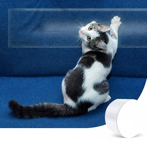 Clear -sided Anti-scratch Cat Tape Scratch Deterrent Training Furniture Protector Safe for Cats Surfaces