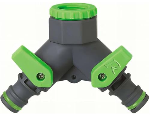 D-Work - Naso di rubinetto 3/4-1/2, 2 uscite sfuse, 0,04 kg, pratico per il collegamento dell'acqua
