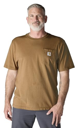 Carhartt Men's Iconic K87 Pocket T-Shirt, Carhartt Brown, 4X-Large