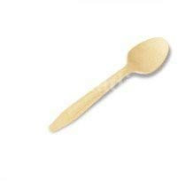 100 petites cuillères L 11cm en bois de Bouleau biodégradables -compostables