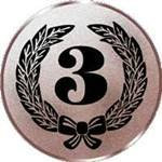 S.B.J - Sportland Pokal/Medaille Emblem, Motiv Zahl 3, Durchmesser 50 mm, Bronze