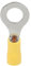 Terminali elettrici | Terminali a crimpare | Punta pre-isolata | Punte di cablaggio pre-isolate | Connettore elettrico | Terminale per cavo | Confezione da 10 capicorda rotonda pre|Isolee D.8mm Giallo
