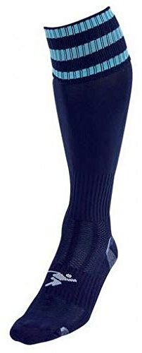 Precision Men's Pro Soccer Socks Stockings (1 Pair) - navy / sky blue