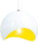 anTes interieur Hängeleuchte Verve weiß gelb mit LED-Leuchtmittel 20 cm Ø (Pendelleuchte Hängelampe Deckenlampe Pendellampe Deckenleuchte)