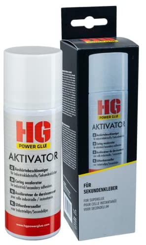 HG POWER GLUE Aktivator Spray - Aushärtebeschleuniger für Sekundenkleber - Industriekleber auf Cyanacrylat Basis - sorgt für sekundenschnelles Aushärten - 200 ml