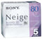 5 Sony Mini Disc Neige Sony MD 80 Minute Blank Minidisc