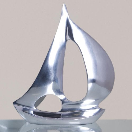 Casablanca Alu Skulptur Boot poliertH.21cm