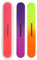 TWEEZERMAN Lima per unghie, 3 pezzi, limatura a caldo neon, grana grossa 100 e grana fine 180, colori neon
