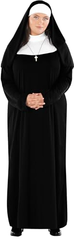 Fun Shack Nonnenkostüm für Damen, Perfekt für Fasching, Karneval und Halloween, Klassisches Nonnen Design, XXL
