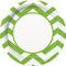 Unique Party 38575 - 23cm Lime Green Chevron Party Plates, Pack of 8