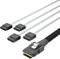 10Gtek® SFF-8087 (Hôte) vers 4X SATA (Cible) Interne Câble Mini SAS 1 Mètre, Mini SAS 36Pin SFF-8087 à 4x SATA, MULTI-WAY