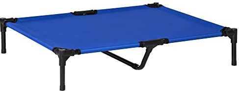 PawHut Portable Elevated Pet Bed to Raise Relax Area for Dogs and Cats with Metal Frame (Large)