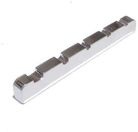 Metal/Brass guitar nut 5 string bass 45 mm x 3.5mm in chrome