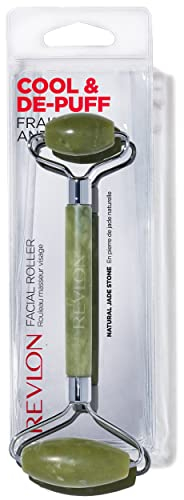 Revlon Jade Stone Rouleau de massage double face pour refroidir et dégonfler, jade