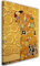 Feeby Wanddeko Die Umarmung Leinwandbild Kunstdruck Klimt Gustav Gold Gelb 80x120 cm