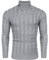 Coofandy Mens Jumpers Turtleneck Slim Fit Twisted Knitted Pullover Jumpers, Grey, S