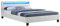 IDIMEX Lit LED Double 140x190 cm avec sommier, tête de lit Confortable, lit 1 Place revêtement synthétique Blanc, Pinot