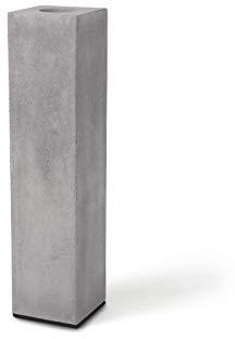 Korn Produkte, Vase „Block” aus Beton, stabil, markant und doch elegant, Handmade, H 24 cm