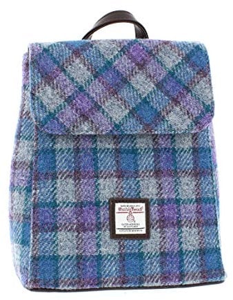 Glen Appin Harris Tweed Tummel Backpack / /Rucksack LB1213 (Colour 98 Blue/Purple)