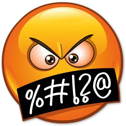 easydruck24de Smile-Aufkleber Angry I rund Ø 9 cm I lustiger Sticker wütend I für Laptop Notebook Tür Roller Auto I selbstklebend I wetterfest I kfz669