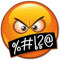 easydruck24de Smile-Aufkleber Angry I rund Ø 9 cm I lustiger Sticker wütend I für Laptop Notebook Tür Roller Auto I selbstklebend I wetterfest I kfz669