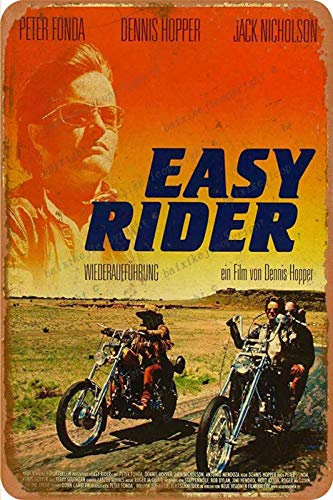 Cimily Easy Rider Vintage Blechschilder Zinn Poster Retro Metallschild Plaque Art Wanddekoration 8 × 12 Zoll