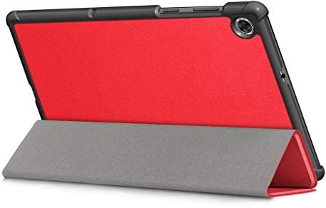 Kepuch Custer PU-Pelle Case Custodia Cover per Lenovo Tab M10 HD 2nd TB-X306X/Nook 10 HD Tablet 2021 - Rosso