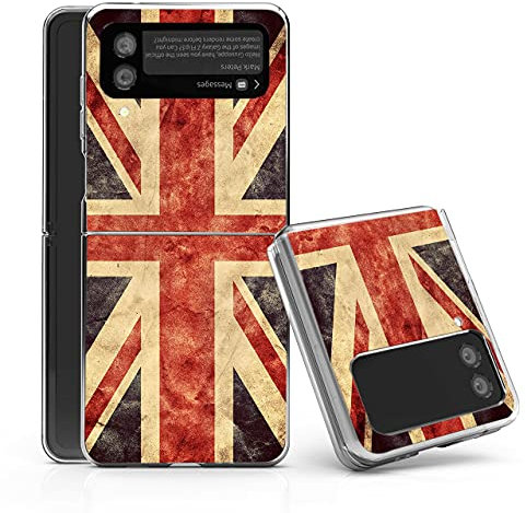Bcov Galaxy Z Flip 3 5G Case, Retro Union Jack Flag Anti-Scratch Solid Hard case Protective Shookproof Phone Cover For Samsung Galaxy Z Flip 3 5G