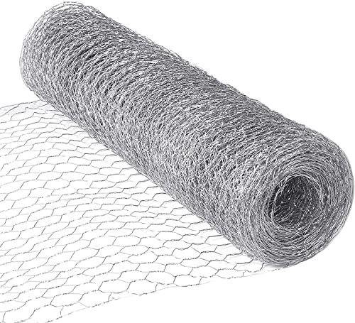 Drahtzaun verzinkt 40 cm x 5 m Maschendrahtzaun Sechseckgeflecht Gartenzaun für Geflügelnetze, Heimwerkerhandwerk und Wohnkultur