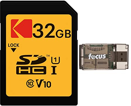 Kodak 32GB SDHC Memory Card Bundle | All-in-One Card Reader, (2 items)