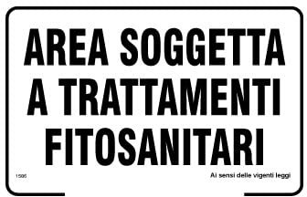 NEW CARTELLO SEGNALETICO - Pericolo Area soggetta a trattamenti fitosanitari - Adesivo Extra Resistente, Pannello in Forex, Pannello In Alluminio (PANNELLO IN FOREX 30X42 CM)